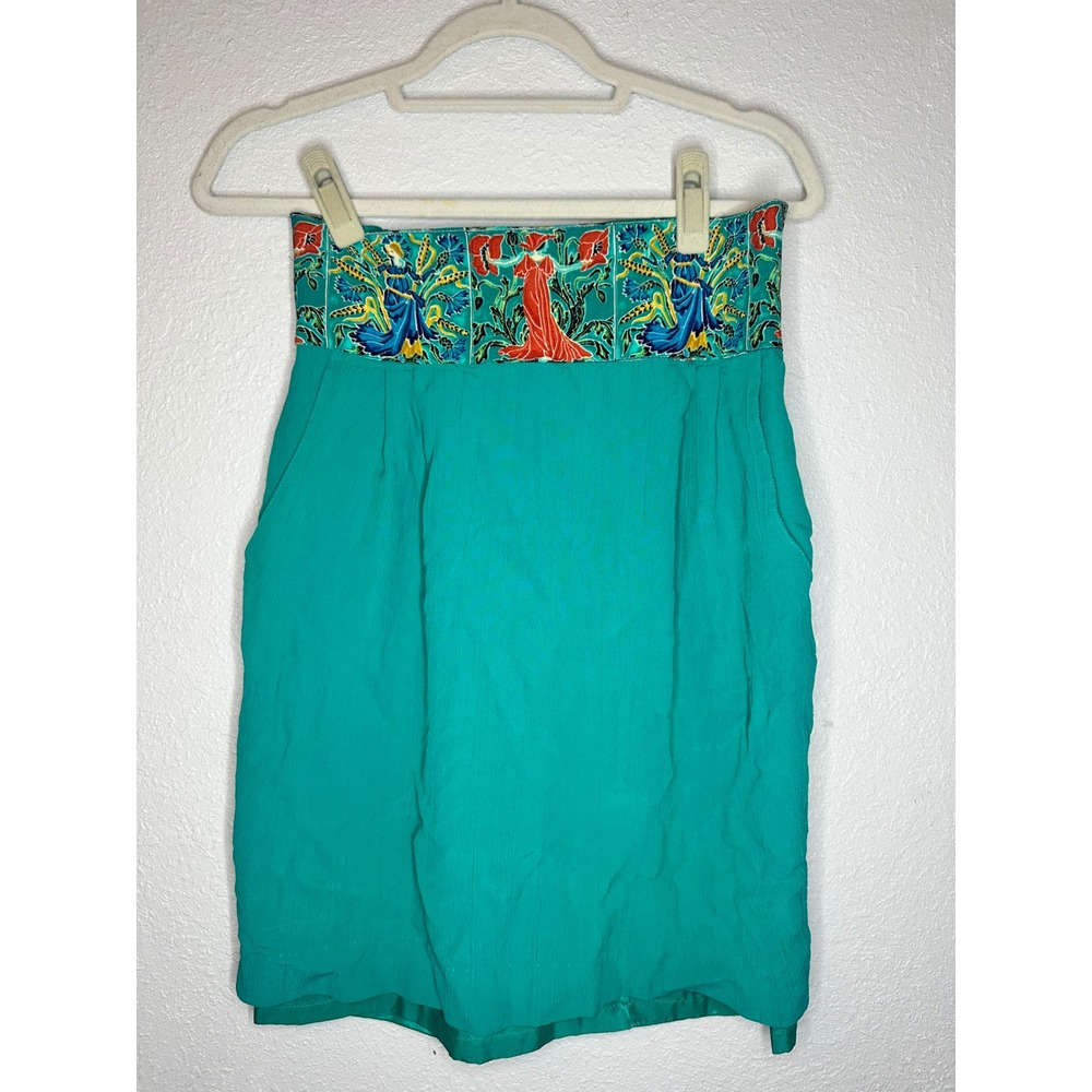 Vintage Teal / Turquoise High waisted skirt‎